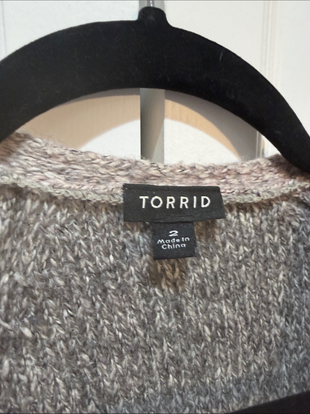 Torrid Pink and Gray Open Front Ombre Sweater Size 2X - Picture 2 of 5